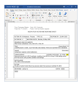Microsoft Word Action Document